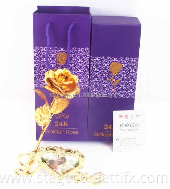 2021 Amazon Hot Sale 24k Gold Plated Rose Eternal Roses Beautiful 24K Gold Dipped Preserved Rose Flower